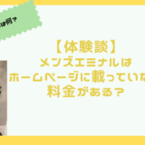 【体験談】メンズエミナルの料金が違う？公式ページと実際の値段の違いは？