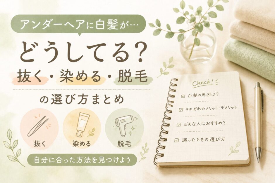 アンダーヘアに白髪が…どうしてる？抜く・染める・脱毛の選び方まとめ