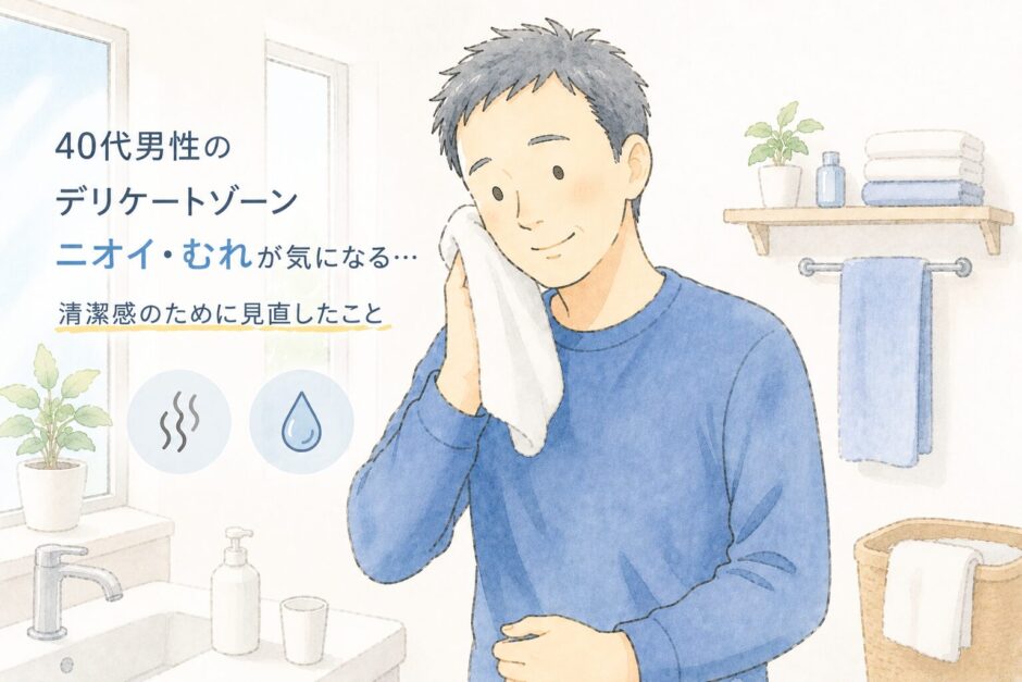 40代男性のデリケートゾーンのニオイ・むれが気になる…清潔感のために見直したこと